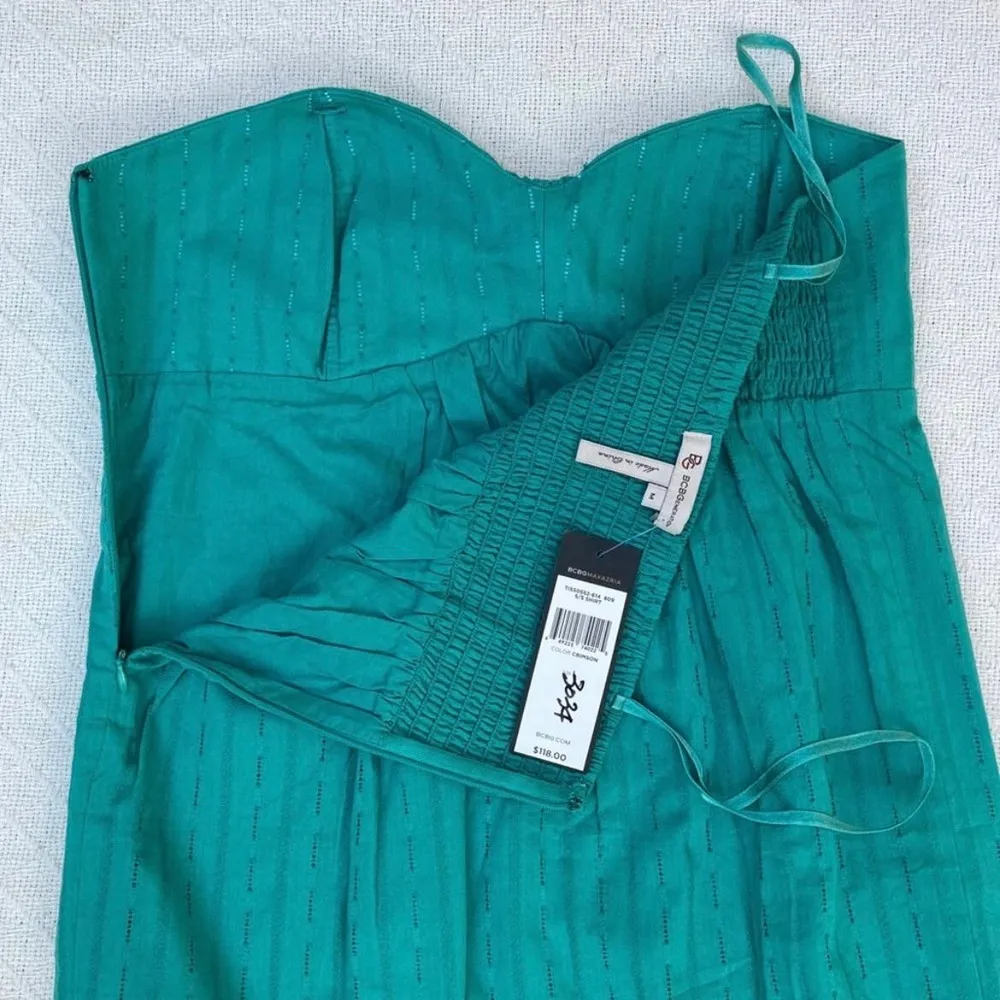 NWT BCBGeneration Strapless Teal Dress - Image 5