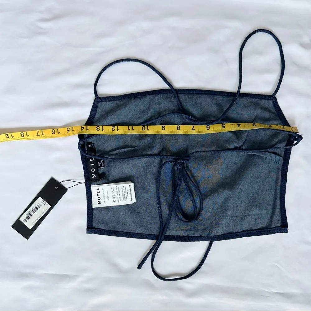 NWT MOTEL Rosta Top - Denim Blue - S - Image 10