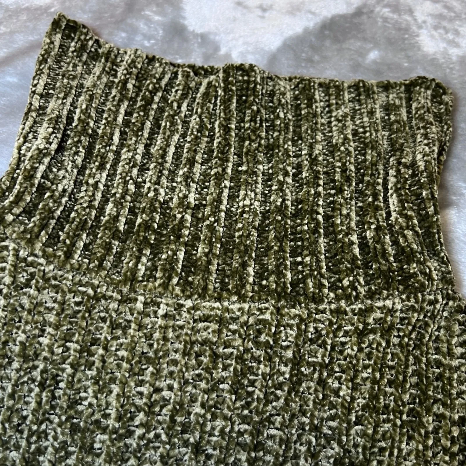 Poof Apparel Chenille Turtleneck Sweater Womens Small Multicolor Striped Cozy - Image 7