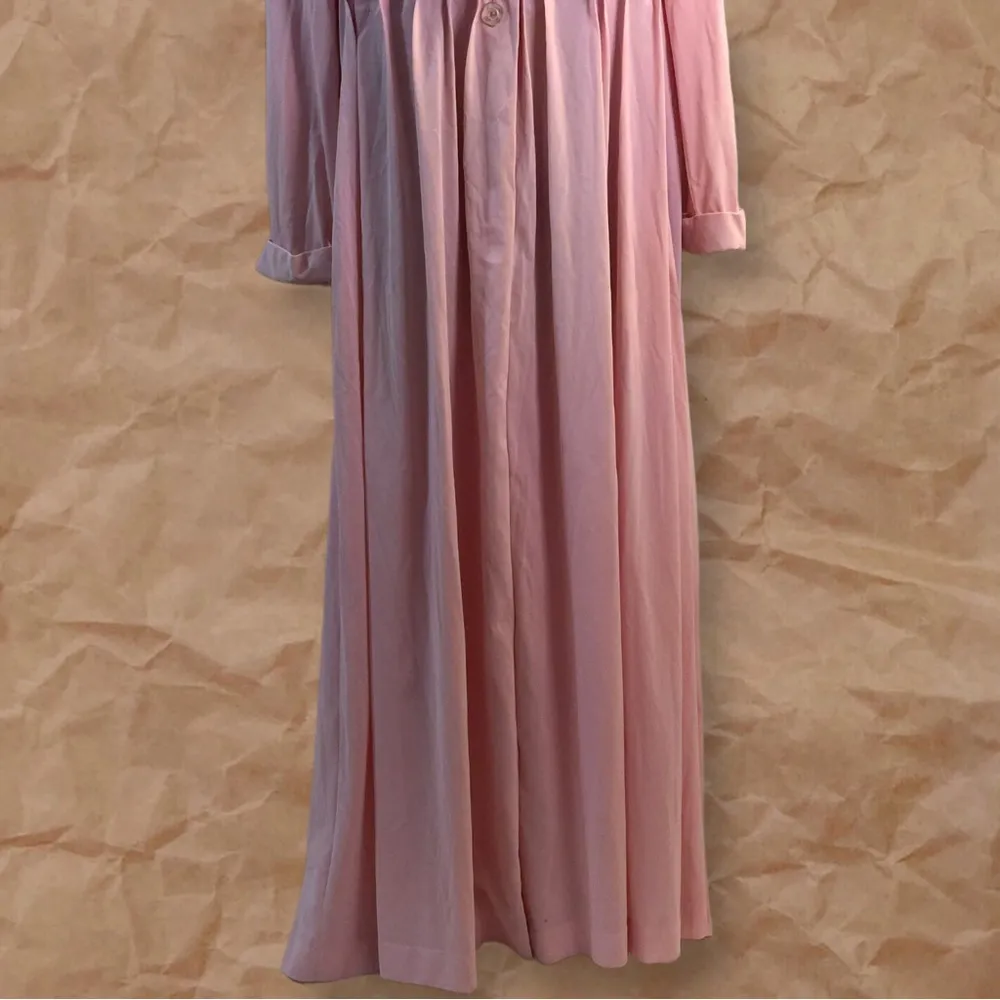 Vanity Fair Vintage  Pink Ruffle Button Down Dress - Image 7