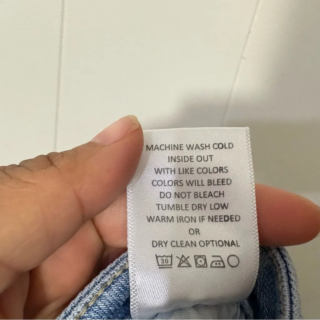 Mica Los Angeles Super High Rise Straight Leg Jeans Size 31 Loose Fit Blue - Image 11