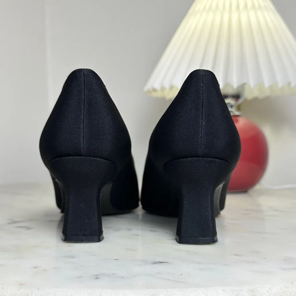 Stuart Weitzman Black Heels with Silver Insole - Image 3