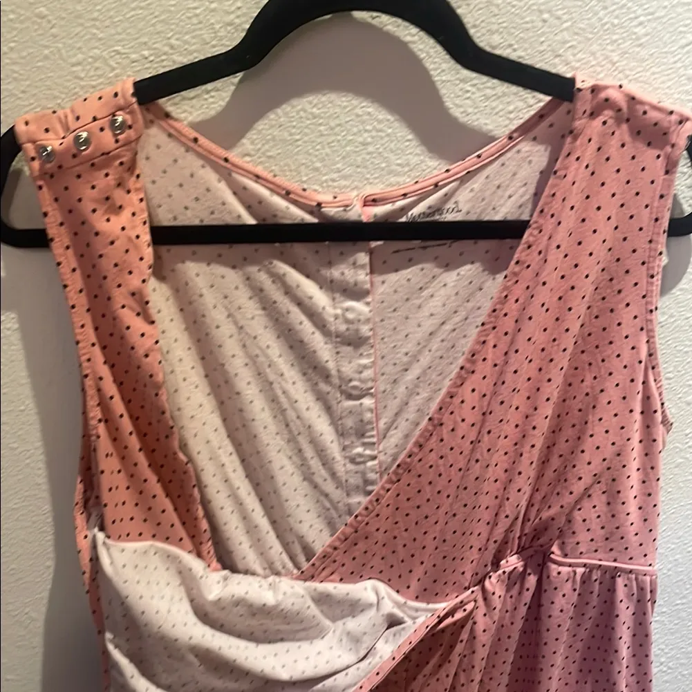 Motherhood Maternity Pink Polka Dot Pajama Dress Size undefined - Image 3