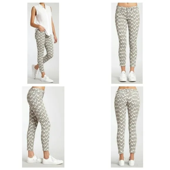 Mavi Alexa Ankle Skinny Jeans Mid Rise Cropped Ikat Print 27 - Image 2