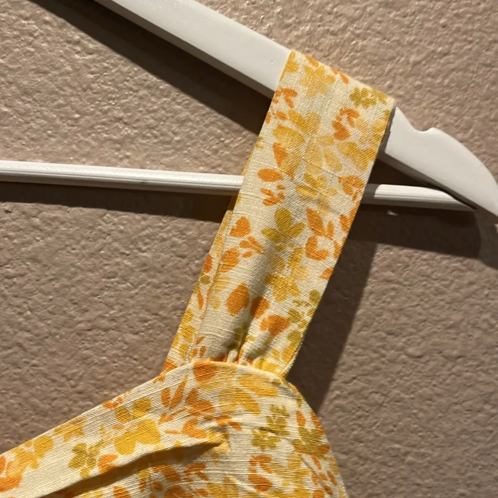 New Monteau Women’s Linen blend Floral Yellow Women's Top Size Large NWT - Image 5