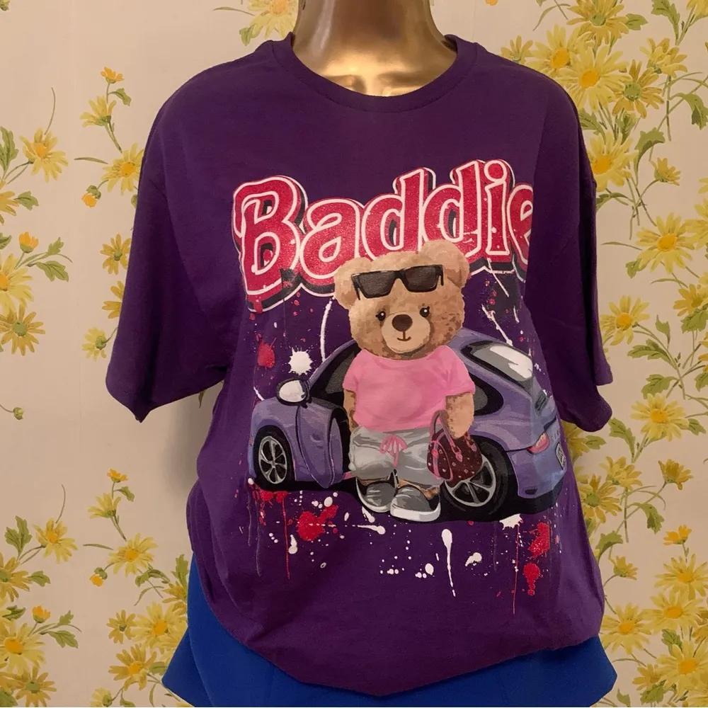 Baddie oversized tee purple size L Size L - Image 10