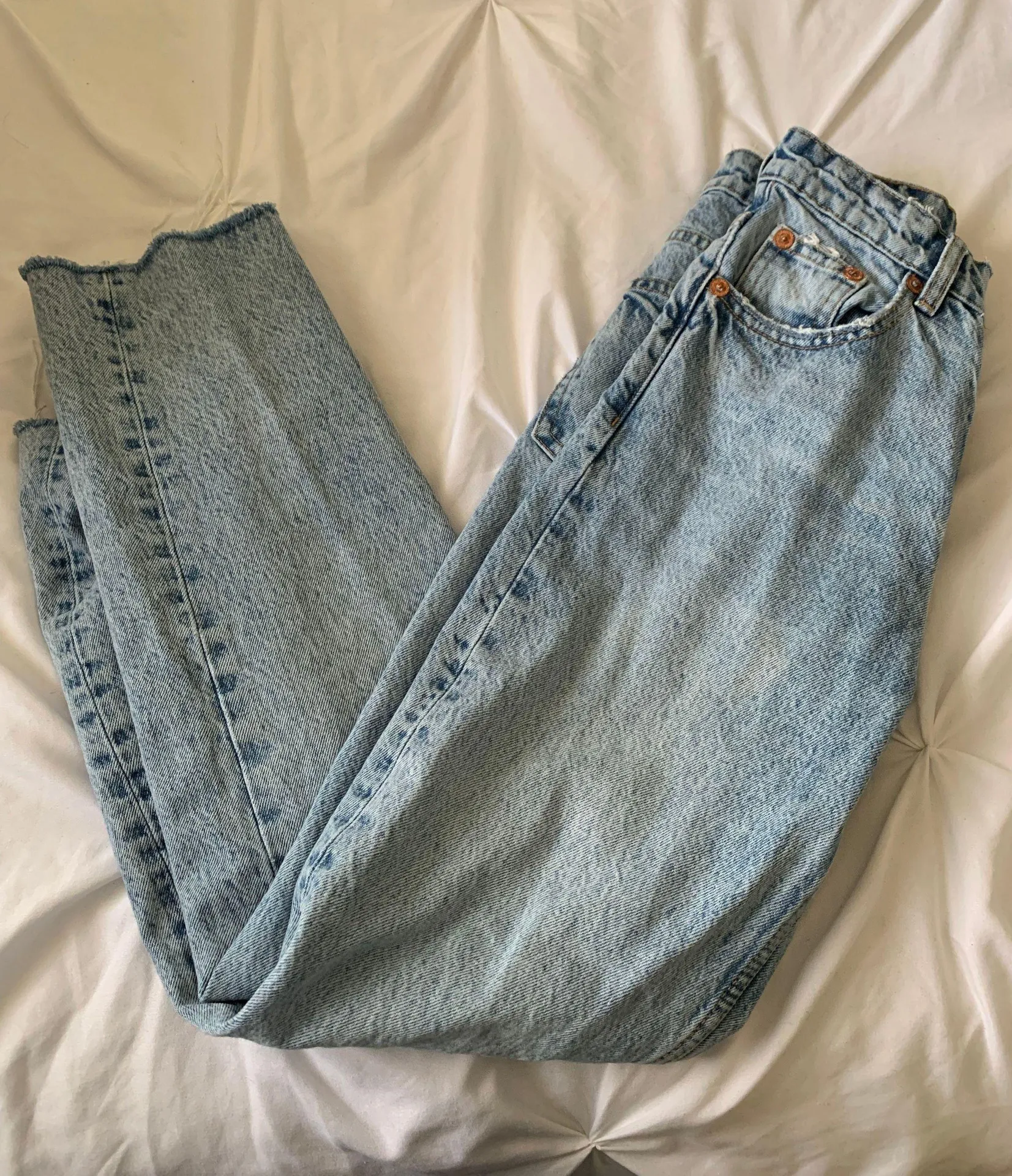 ZARA Hi-Rise Straight Leg Jeans - Image 2