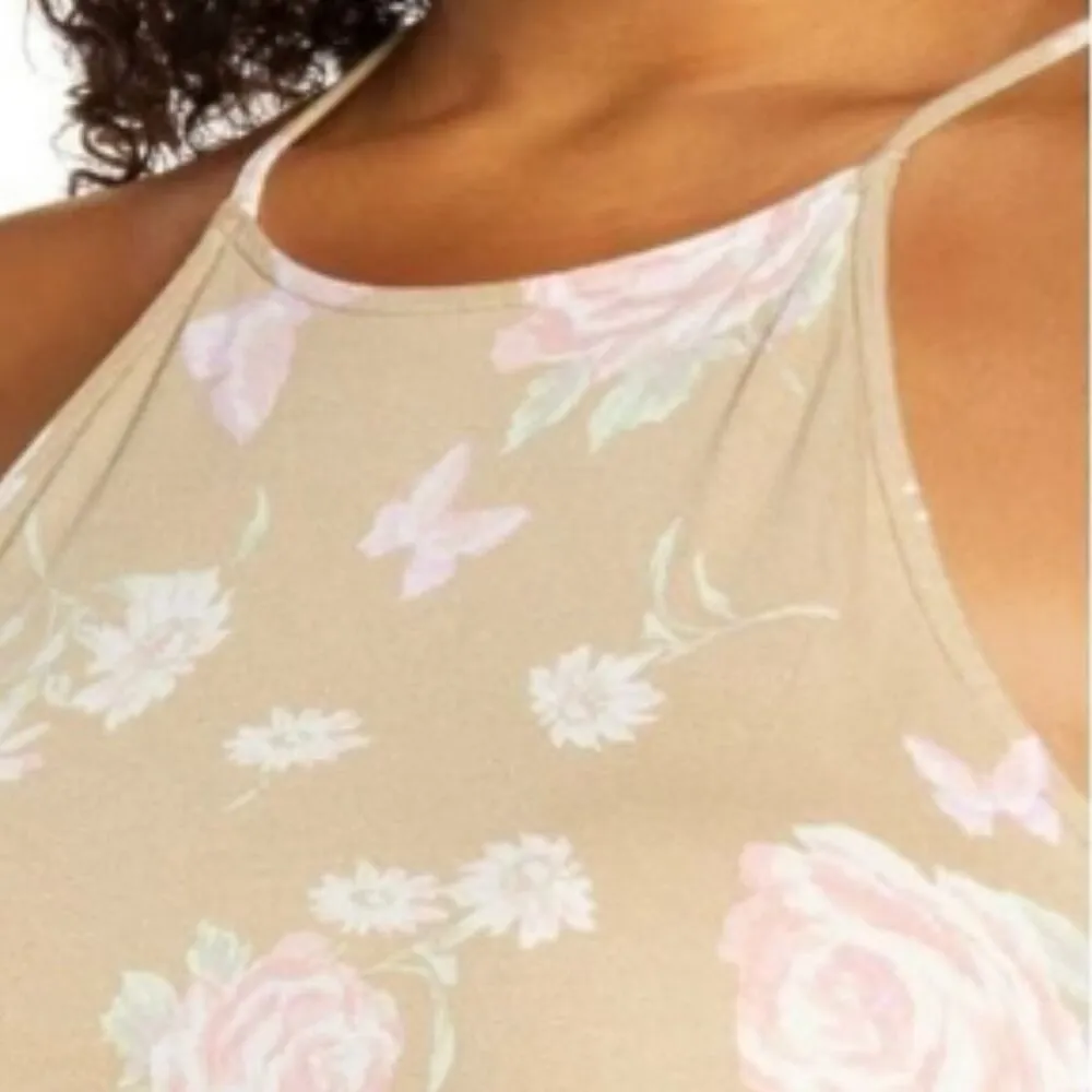 NWT BP by Nordstrom Sleeveless Knit Dress in Beige Anna Floral - Size: Large - Image 9