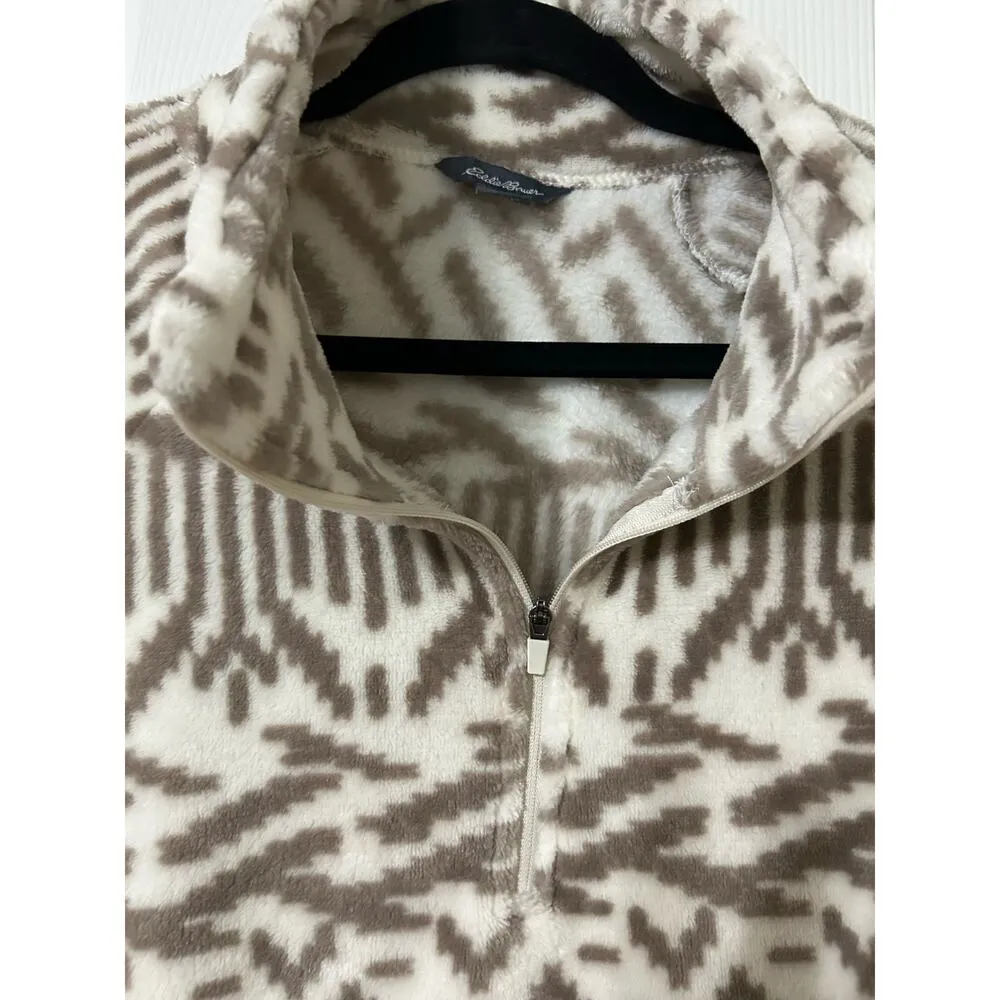 Eddie Bauer  quarter zip fluffy fitted pullover, Size XL - Image 7