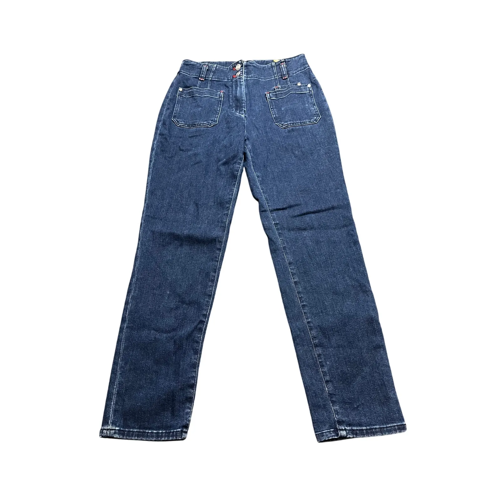 MAEVE By‎ Anthropologie Junie High Rise Slim Leg Jeans Dark Wash Womens Size 29 - Image 3