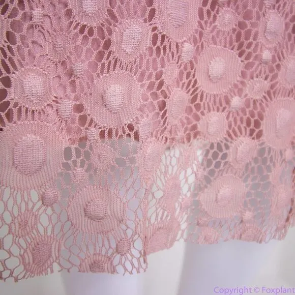 NEW‎ Reserved lace ruffle chest short sleeve midi sheath dress, S - Image 8