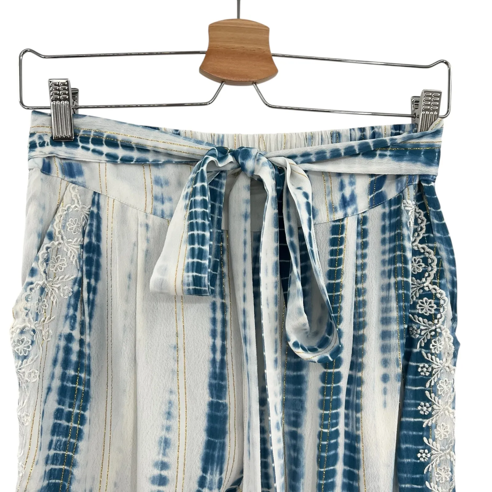 Hemant and Nandita Esme‎ Tie-Dye Jogger Pants Blue White Size Small - Image 4