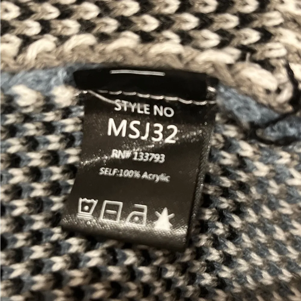 POL Anthropologie Abstract Open Cardigan Duster Sweater Sz L Teal Black - Image 7