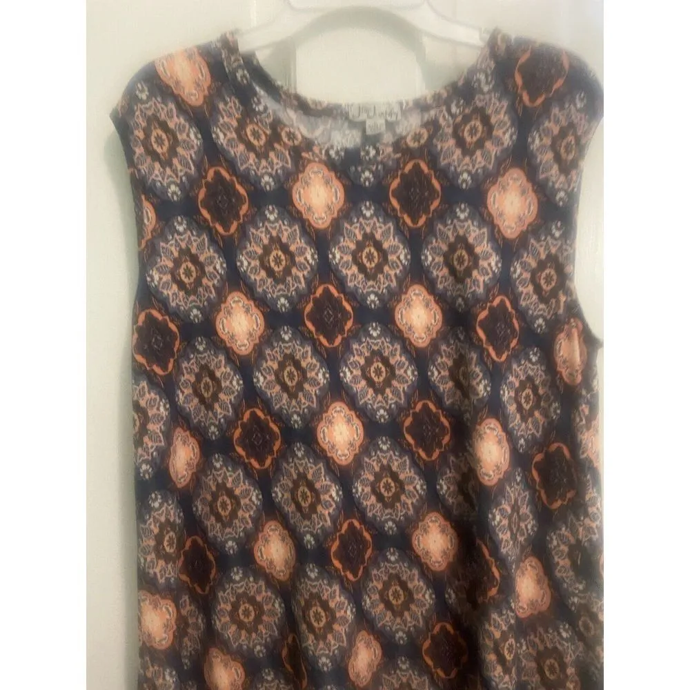 J For Justify Blue Floral Dress Size Large Sleeveless Summer Sundress - Image 2