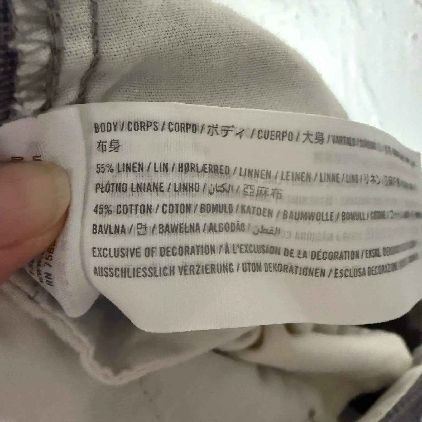 Abercrombie Fitch Plaid Linen Blend Pants Womens 29W 30L Gray Career Twee Preppy - Image 9