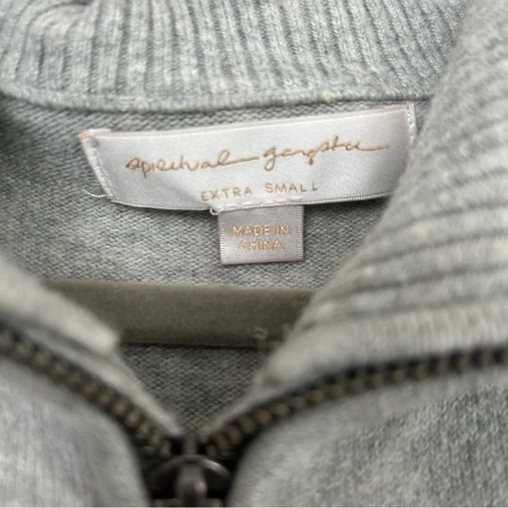 Grey Funnel Neck Long Sleeve Romper XS - Image 3