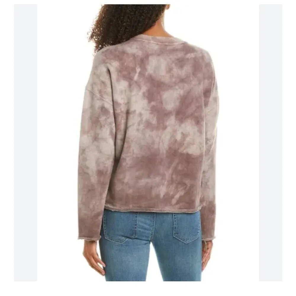 ATM Anthony Thomas Melillo Tie Dye French Terry Sweatshirt Size XS Purple - Image 2