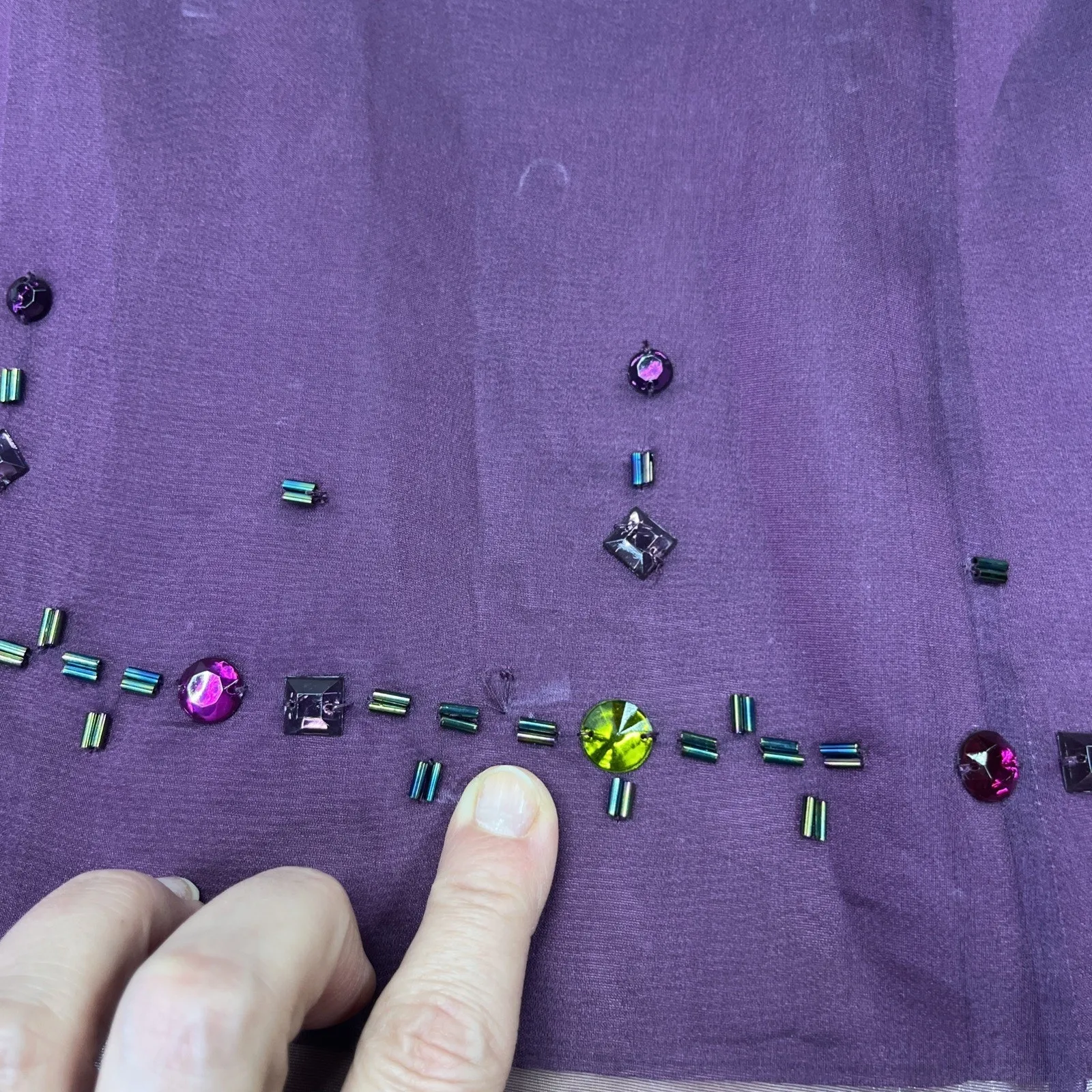 Deadstock Ann Taylor Silk Maxi Skirt Size 4 Purple Whimsygoth Fairygoth Party - Image 16