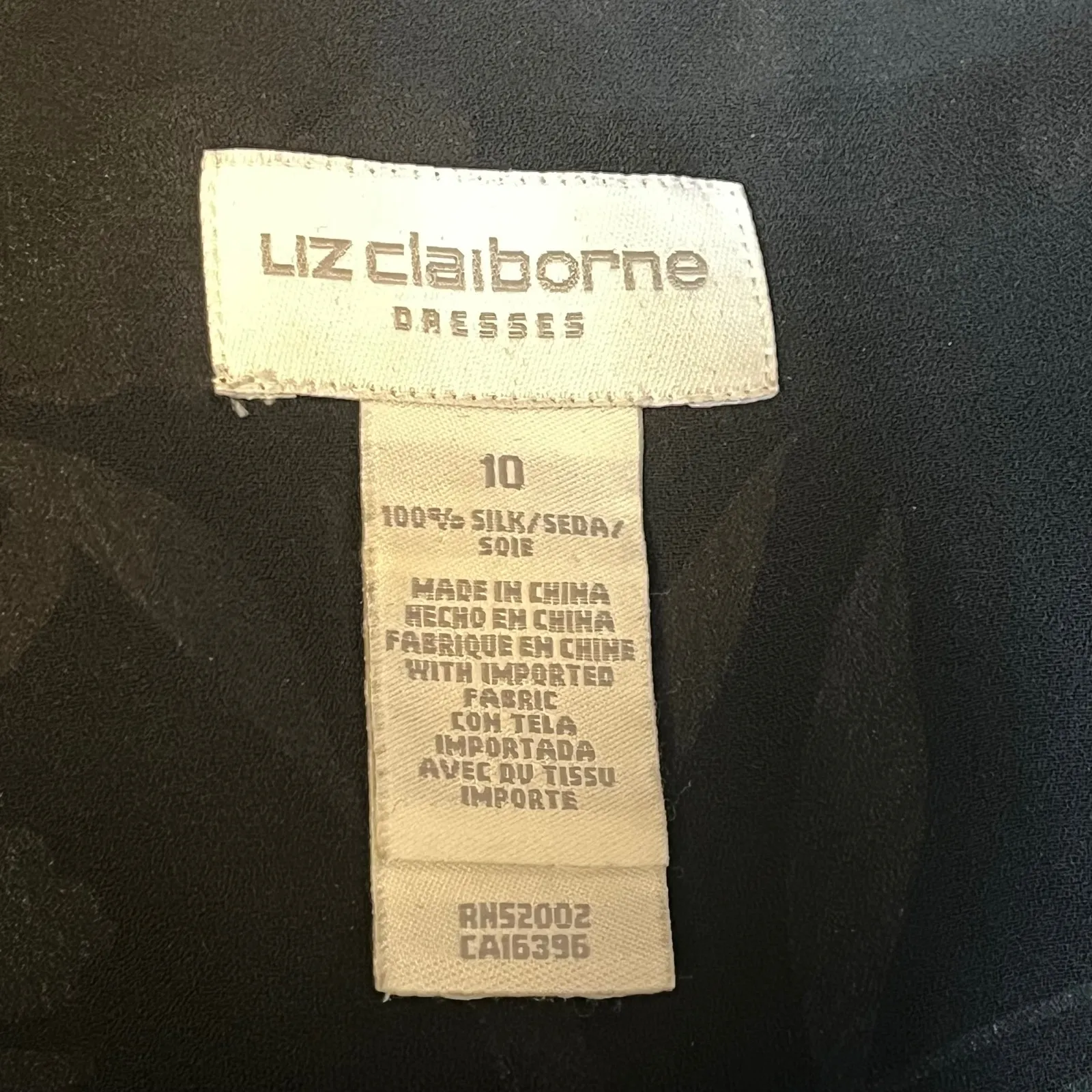 Liz Claiborne Women's Black Classic Floral Silk Capped Sleeve Midi Dress 10‎ - Image 6