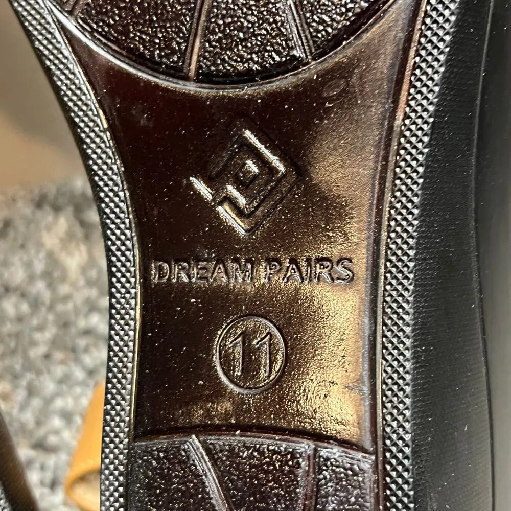 Dream Pairs Truesoft Sandals 11 Tan Low Wedge Adjustable Straps Comfort Shoes - Image 12