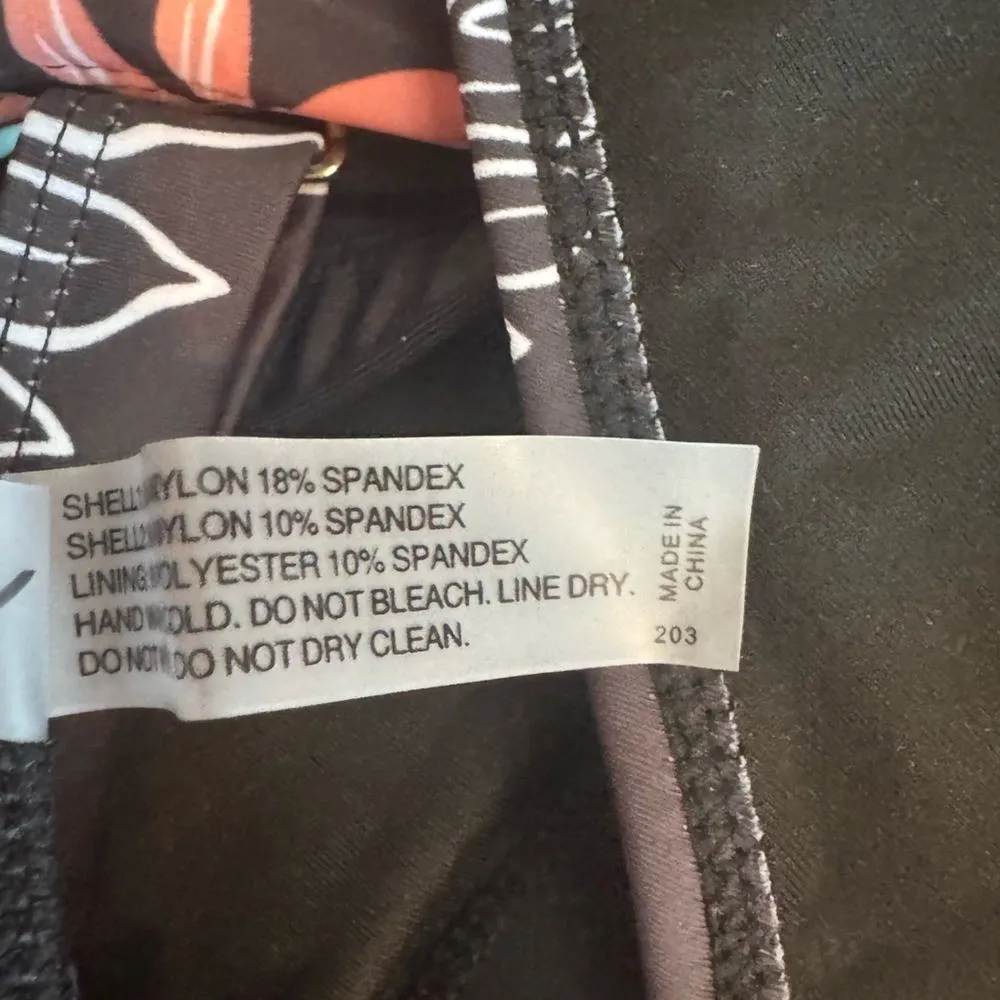 Younique Black Floral Bikini with Plunging Halter High - Image 8