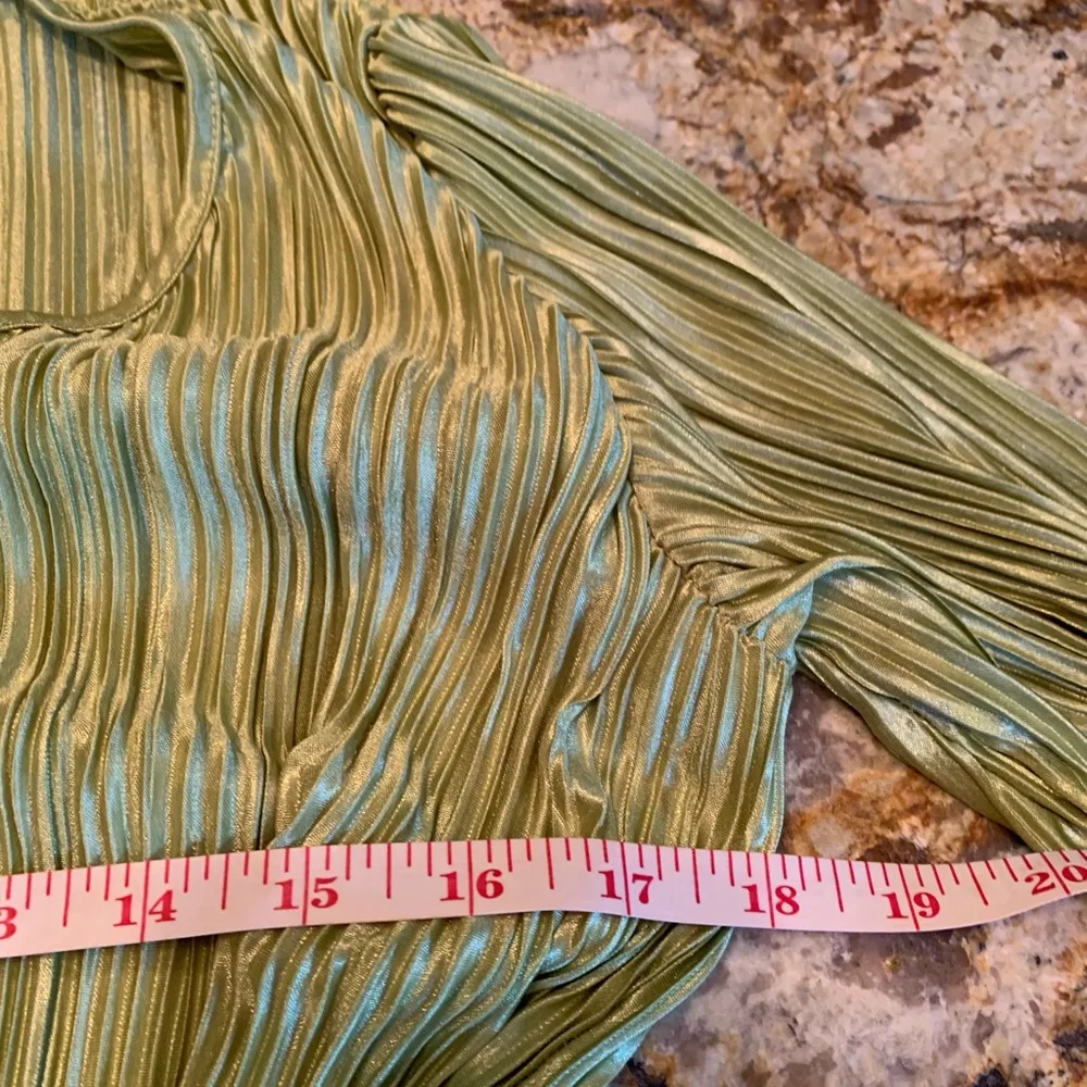 Princess Polly Wrap Luxe Green Party Dress Long Sleeve Size 0 - Image 6