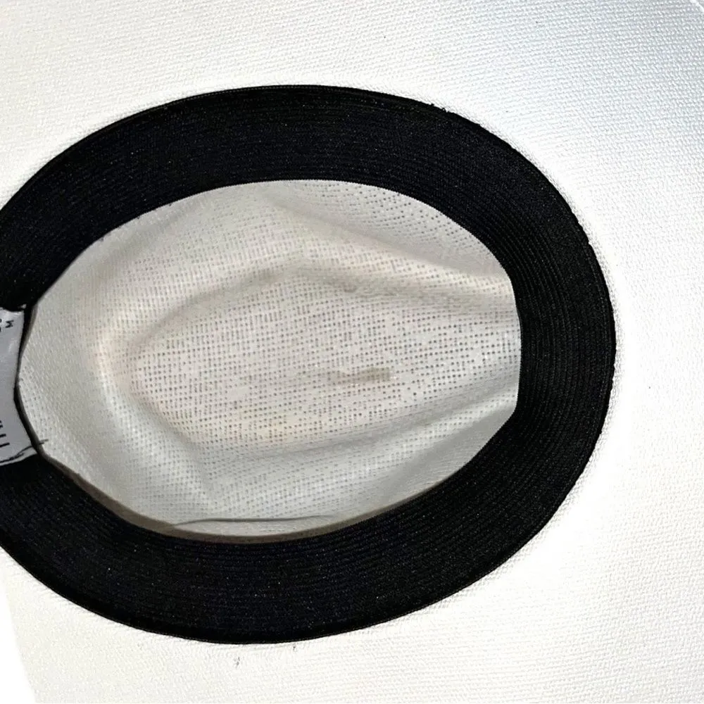 Royal road trading company white straw hand painted fedora! New - Image 10