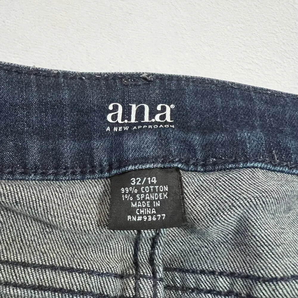 a.n.a Mid Rise Skinny Ankle Jeans Size 32/14 Stretch Casual Minimalist Preppy - Image 7