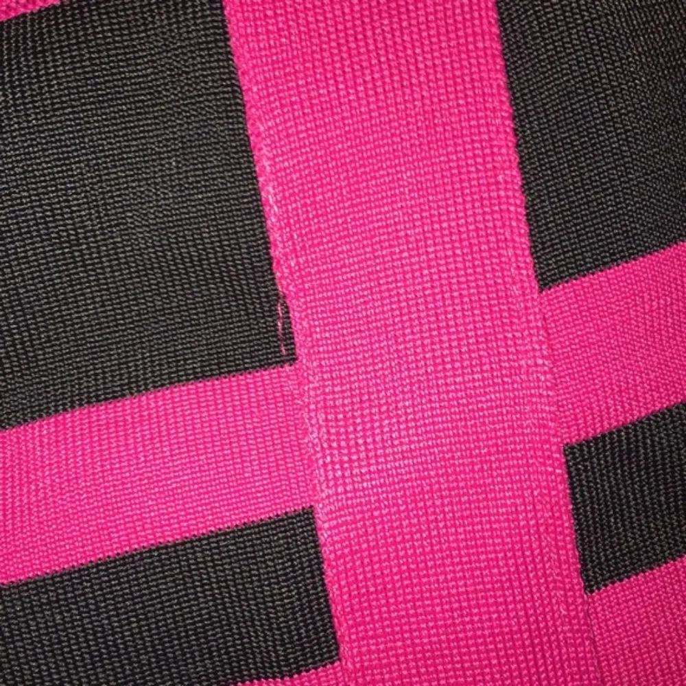 Bandage Bodycon Skirt Pink & Black - Image 3