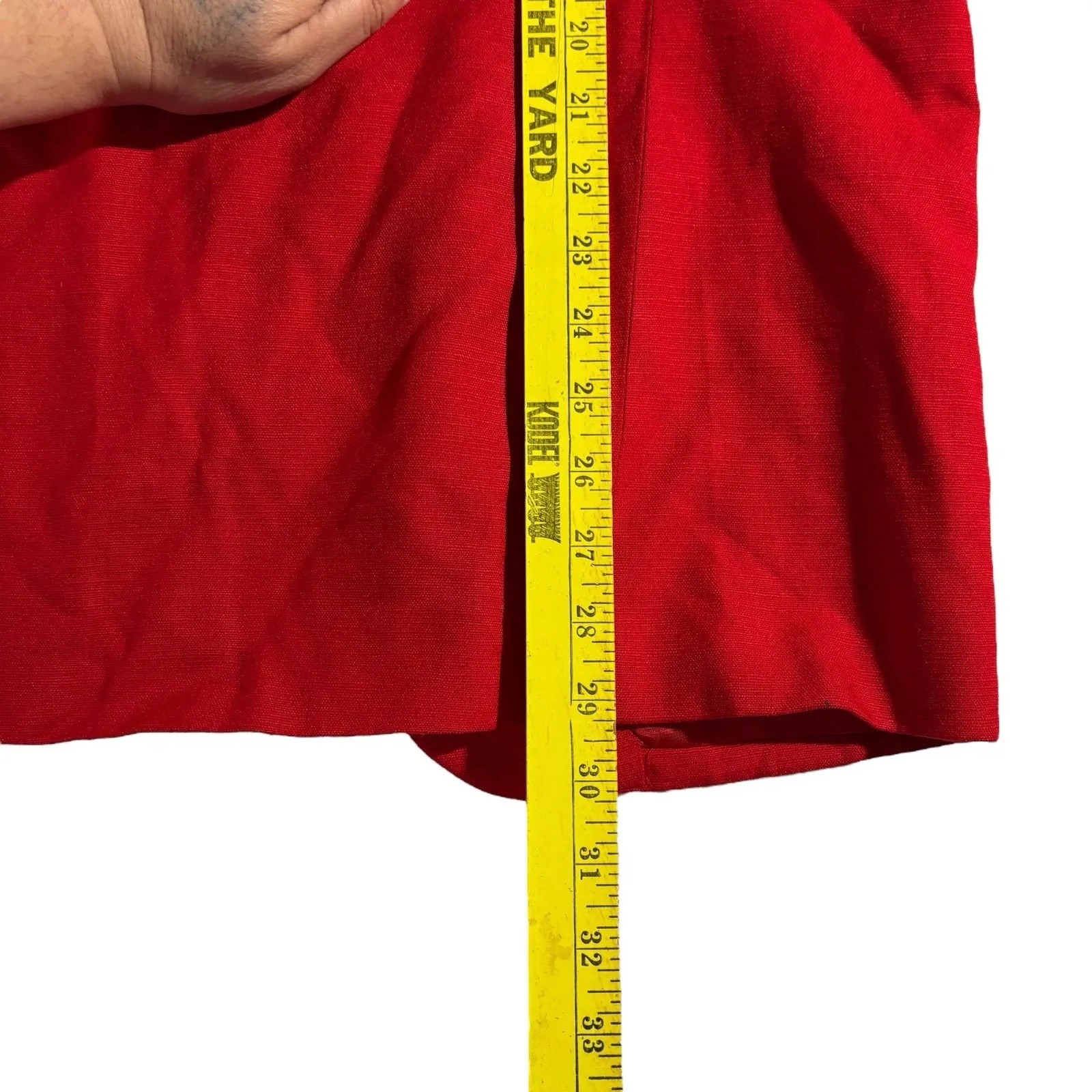 Vintage Casual Corner Jacket Blazer Womens Size 12‎ Solid Red 1 Button - Image 10