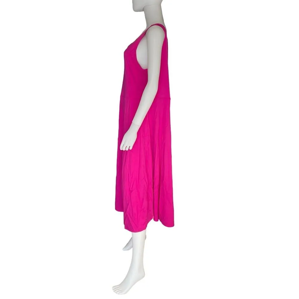 MSK Plus Size Pullover Sleeveless Midi Dress Fuchsia Women’s Sz 2X Pink - Image 3