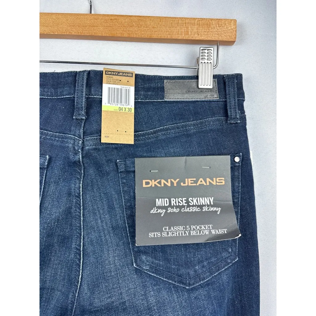 Women’s DKNY Size 4 Dark Wash Blue Skinny Jeans - Image 5