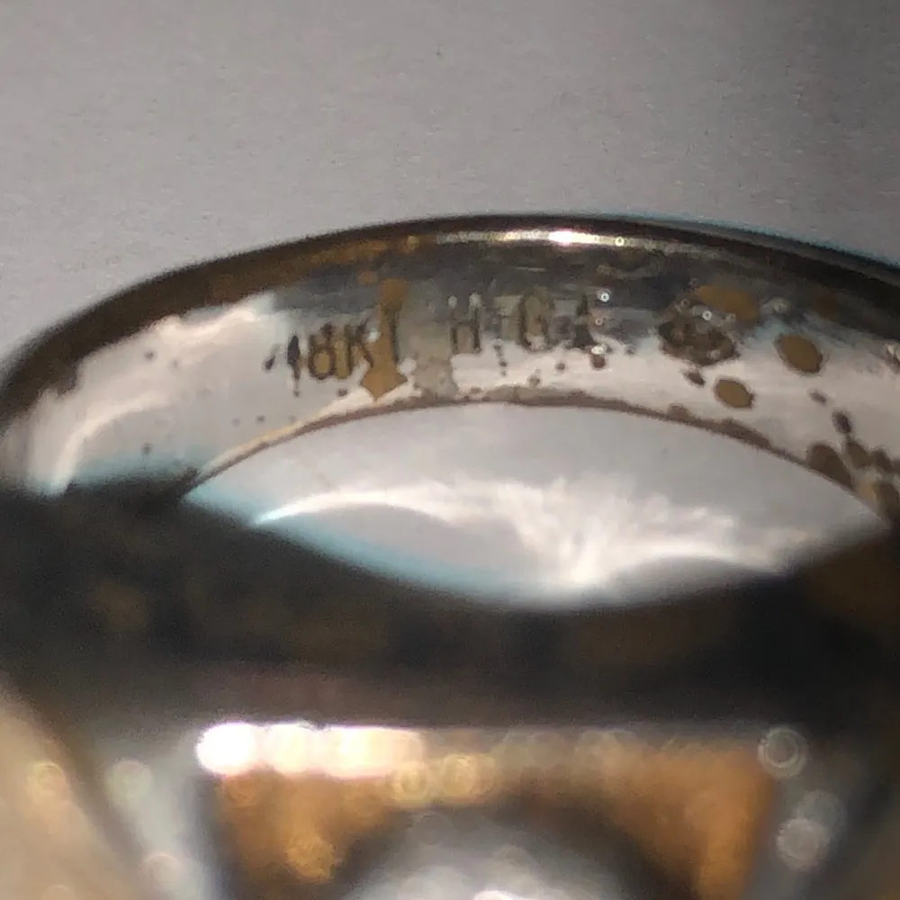 Size 7.5 Vintage Gold Tone CZ Rhinestone Signet Boho Ring - Image 10