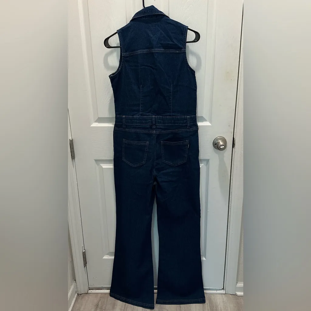 Bebe Indigo Denim Utility Jumpsuit - Image 3