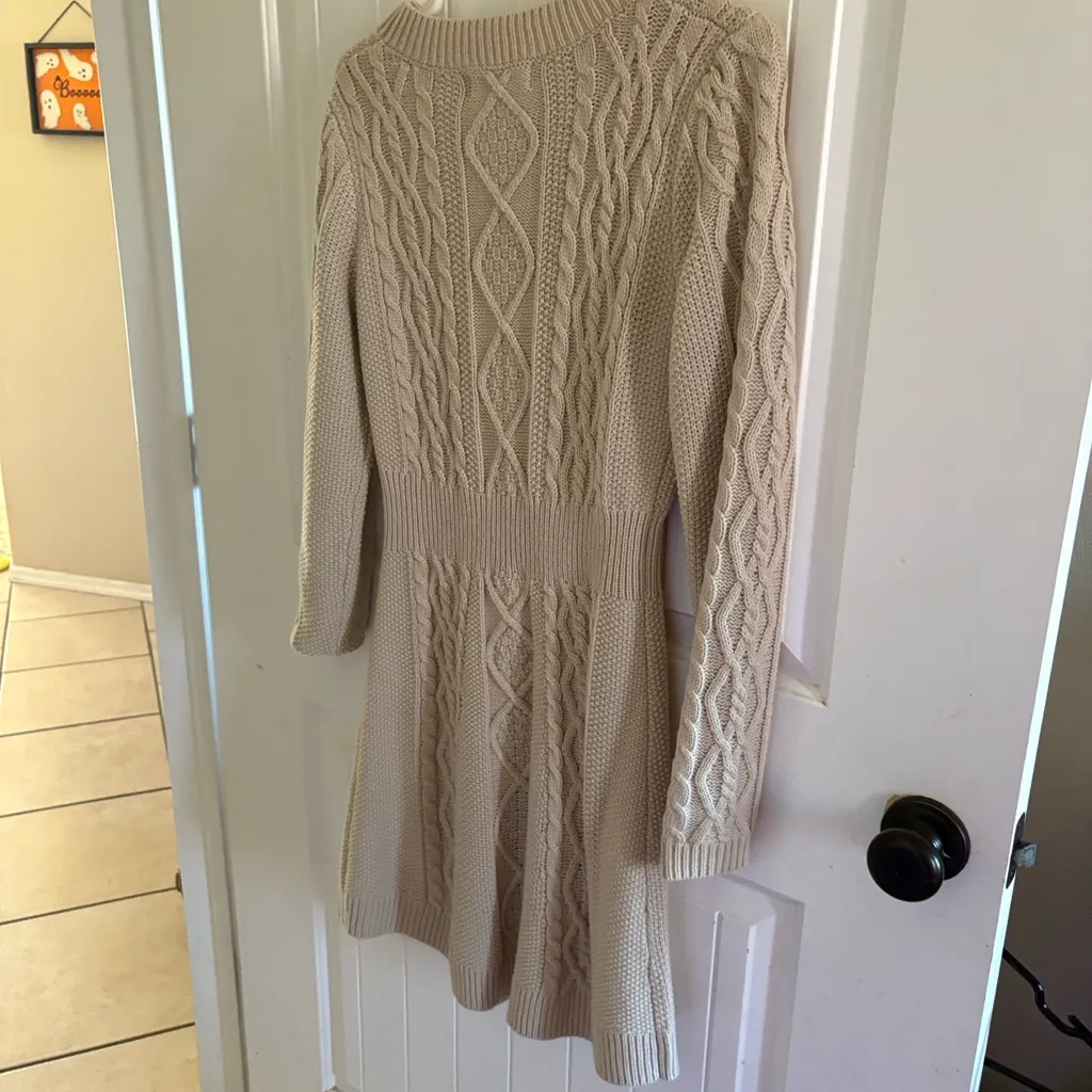 Lucky Brand Cable Knit Beige Dress - Image 2