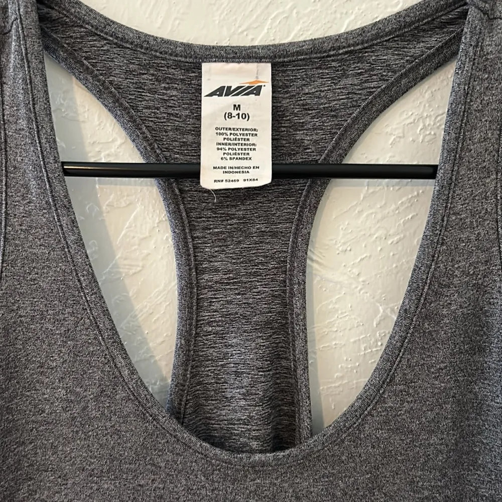 Gray Avia Stretchy Athletic Racerback Tank - Image 2
