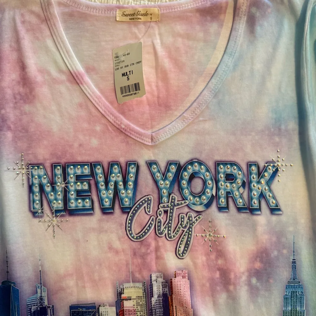 New York City Skyline Graphic Tee Black - Image 6