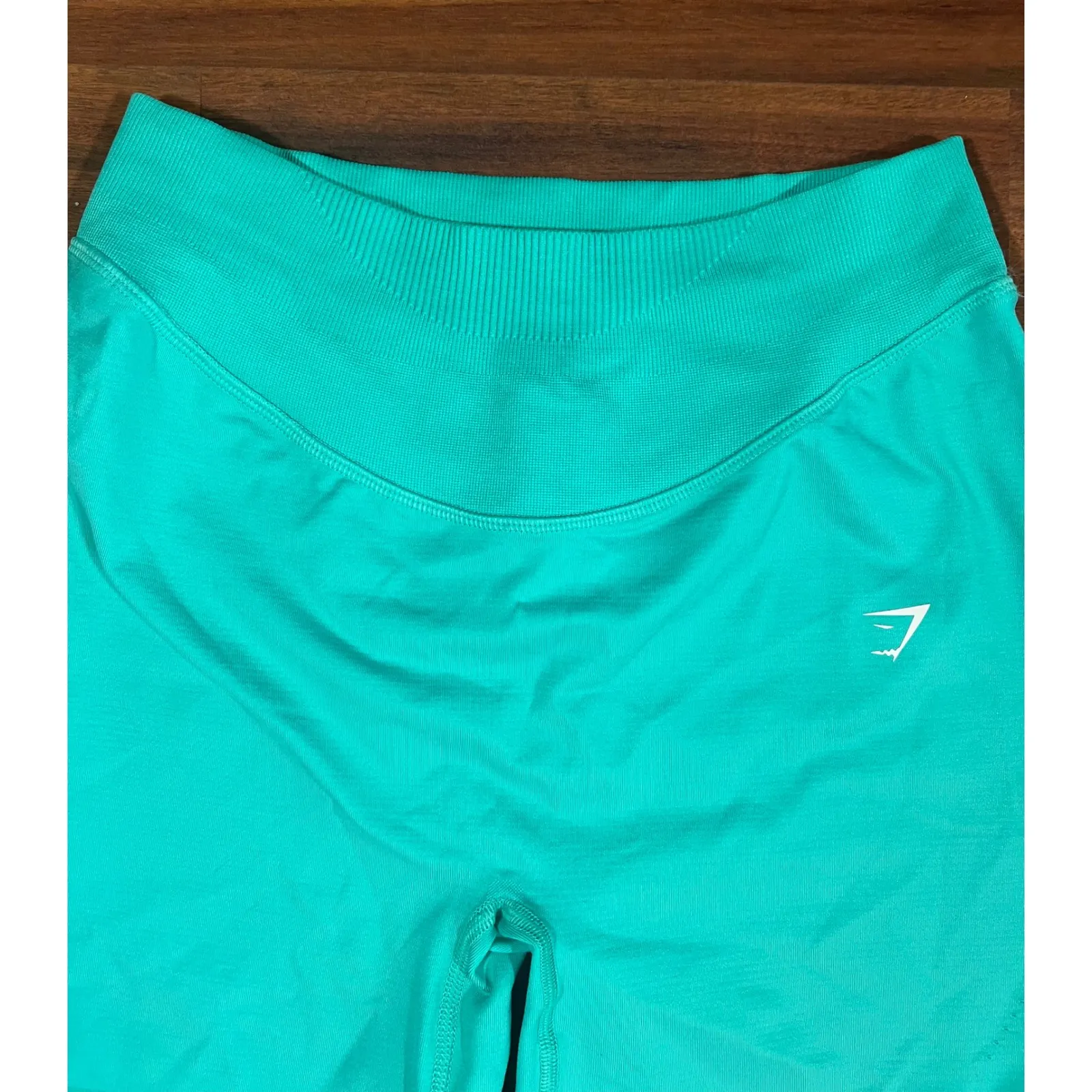 Gymshark Women's L Turquoise Training Shorts High Waist Seamless Gym Activewear - Image 3