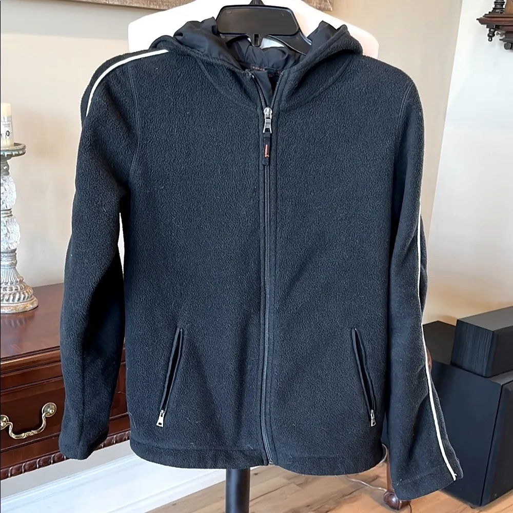Banana Republic Black Hooded Jacket - Image 4