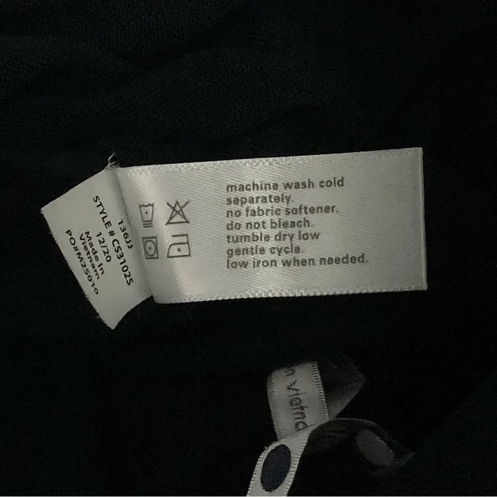 Three dots Ponte black high waisted Legging with mesh-lined waist panel L - Image 7