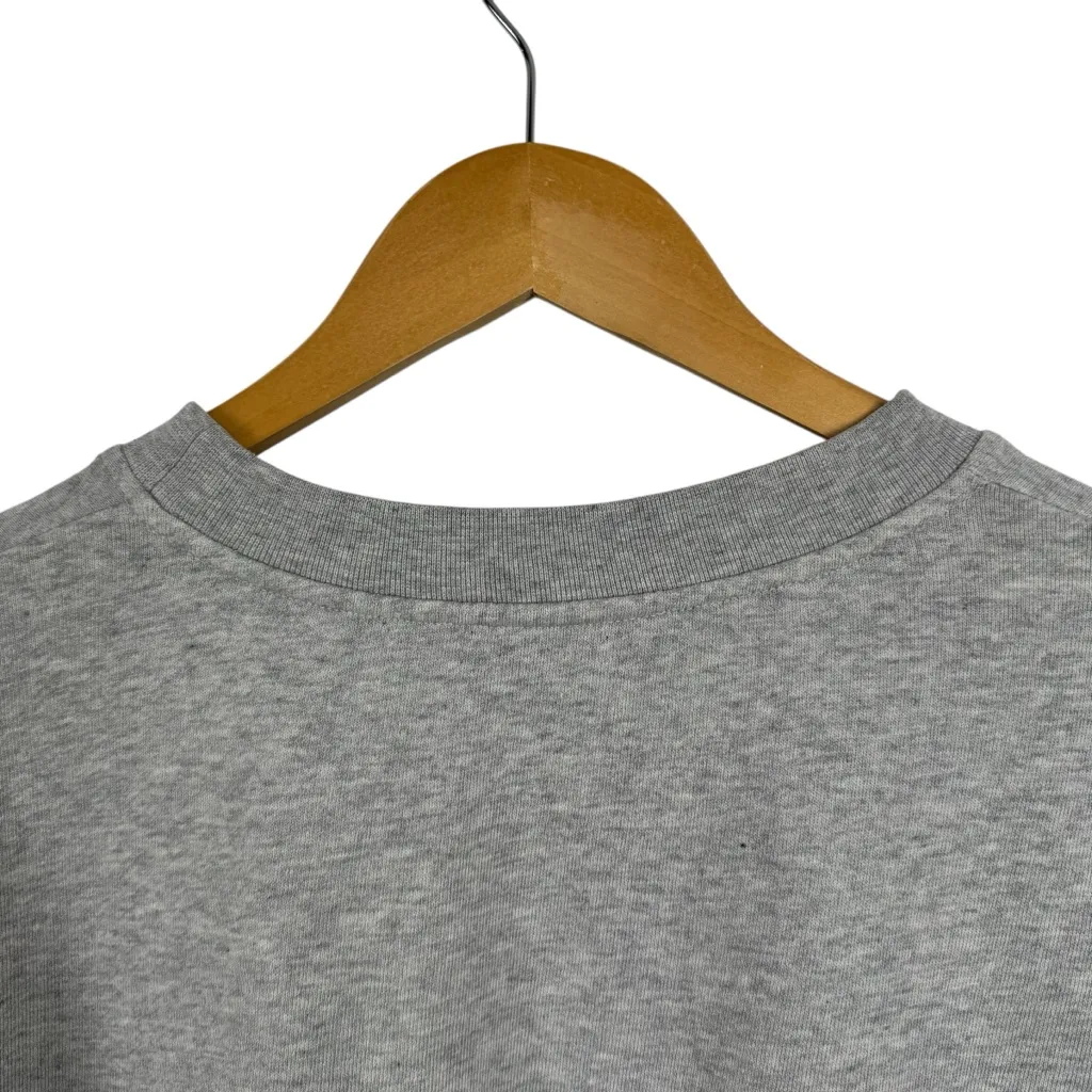 LOVE MOSCHINO Mélange French Cotton Terry Sweatshirt Heart Logo 6 Light Gray - Image 8