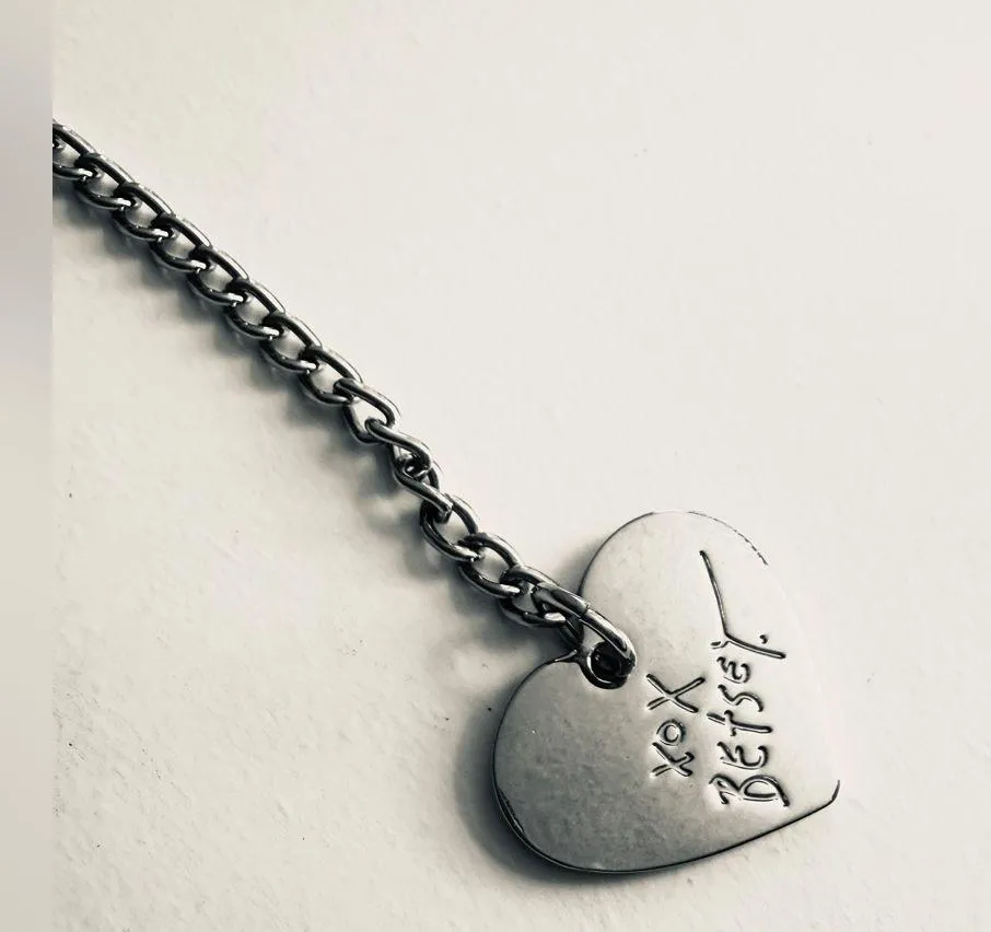 Betsy Johnson Silver Heart Keychain/Charm - Image 3