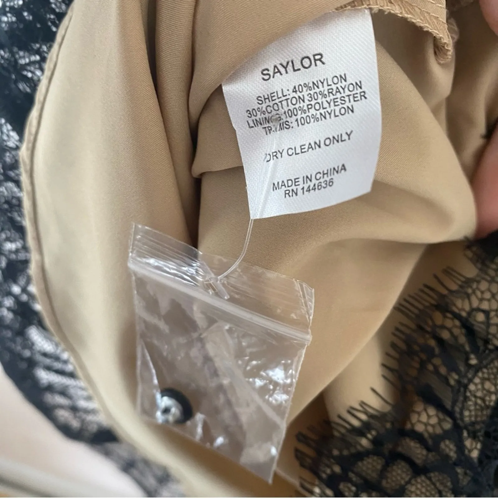 Sailor Amity Mini Dress Black Lace Mockneck Whimsigoth Size X-Small Gently Used - Image 10