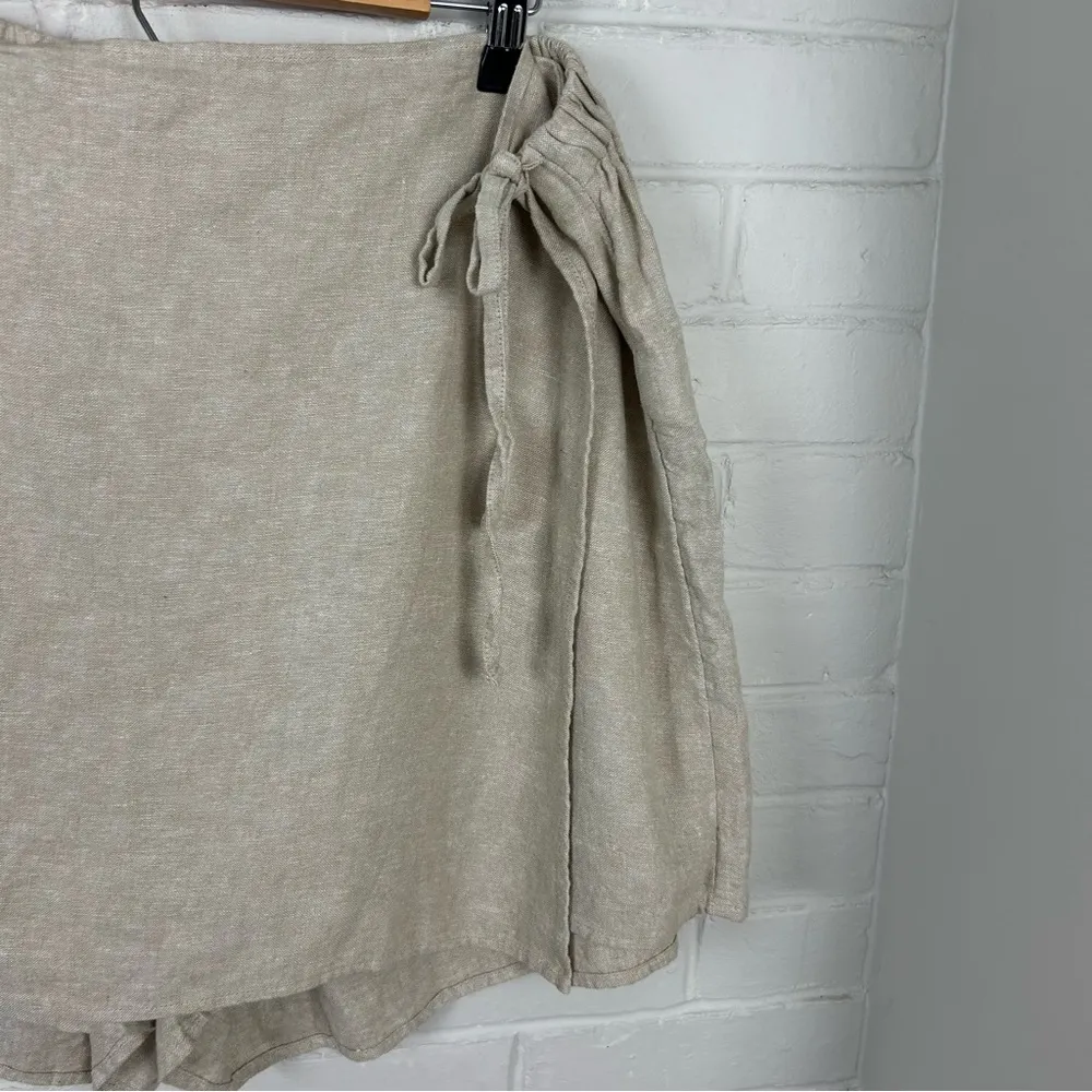 Old Navy Neutral Linen Blend Wrap Skort Size XL - Image 4