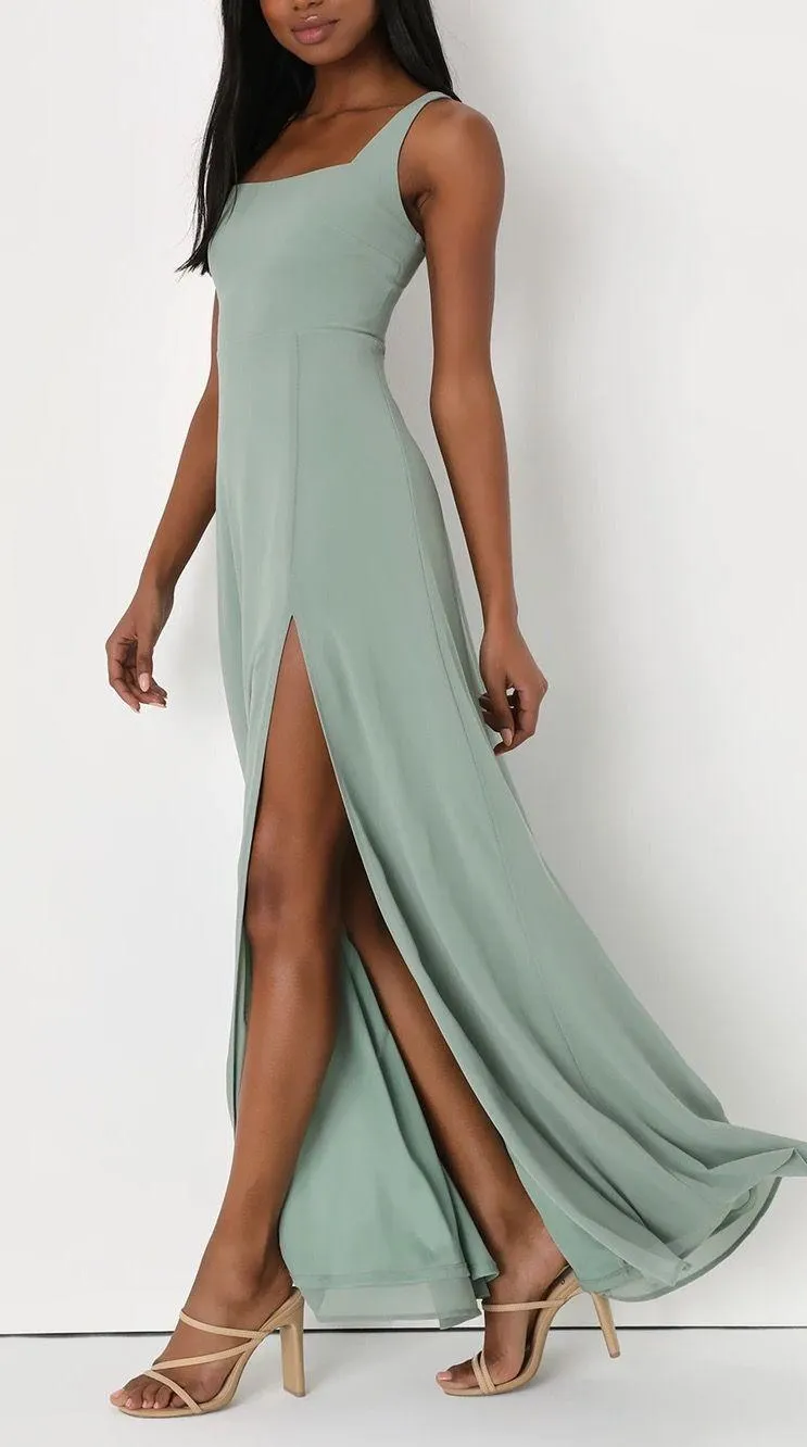 Remarkable Arrival Sage Brush Sleeveless Maxi Dress - Image 3