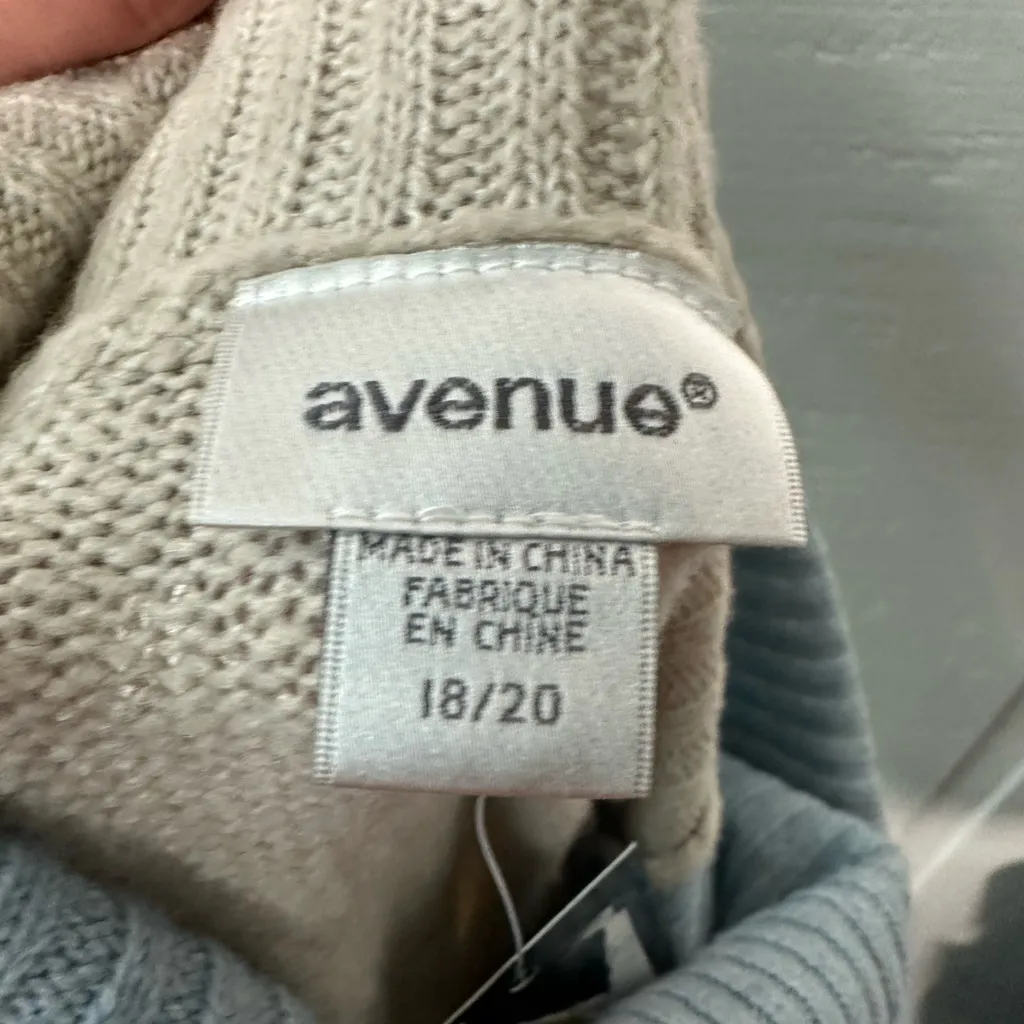 Avenue Riley Multicolored Cowlneck Sweater Size 18/20 NWT - Image 11