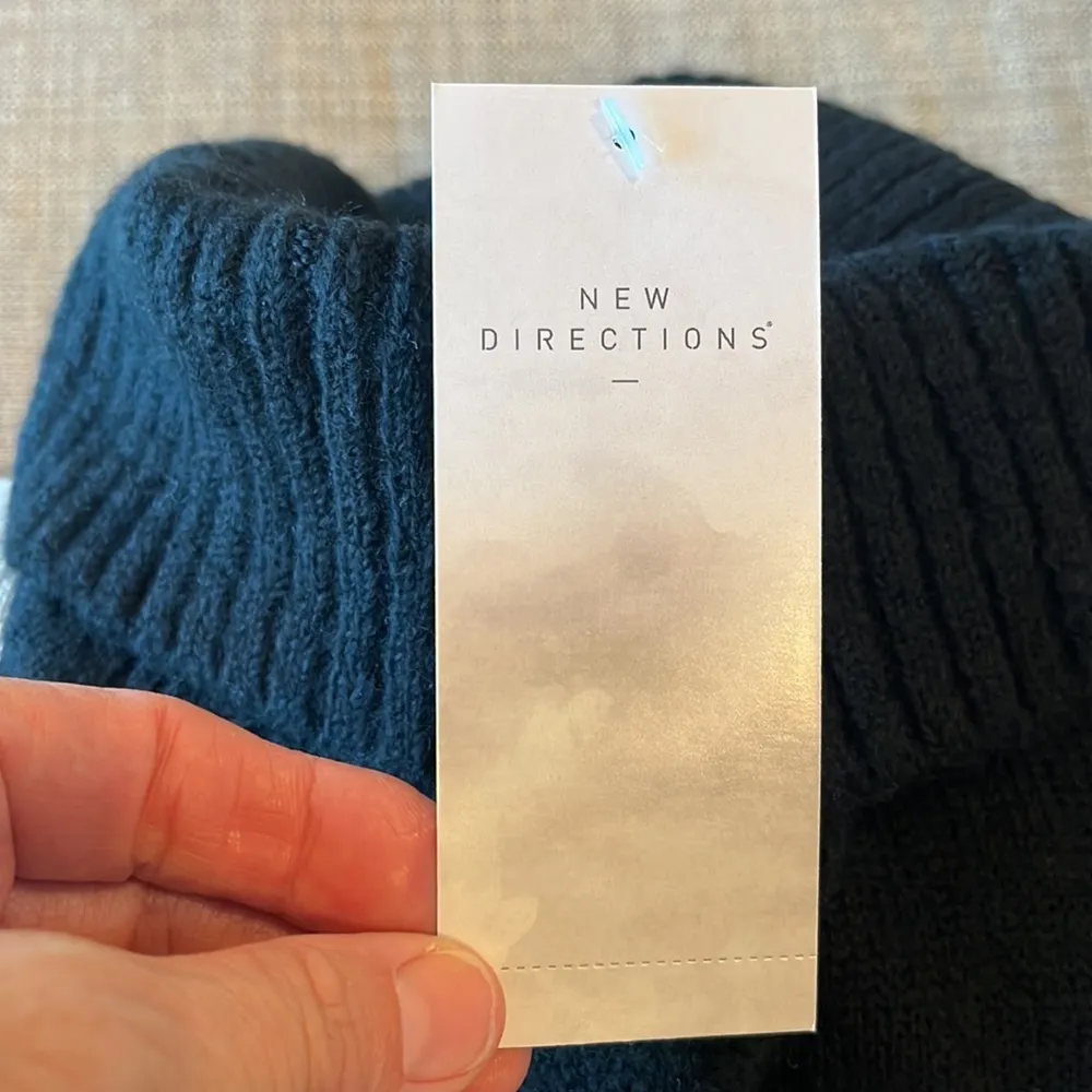 Black Cozy Up Sweater Cowl Neck Pullover Womens Medium - Image 7