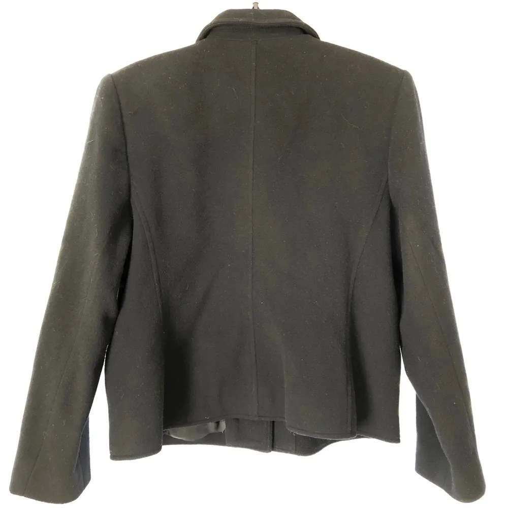 VINTAGE LOUBEN CASHMERE/WOOL BLACK JACKET PETITE M Size M - Image 6