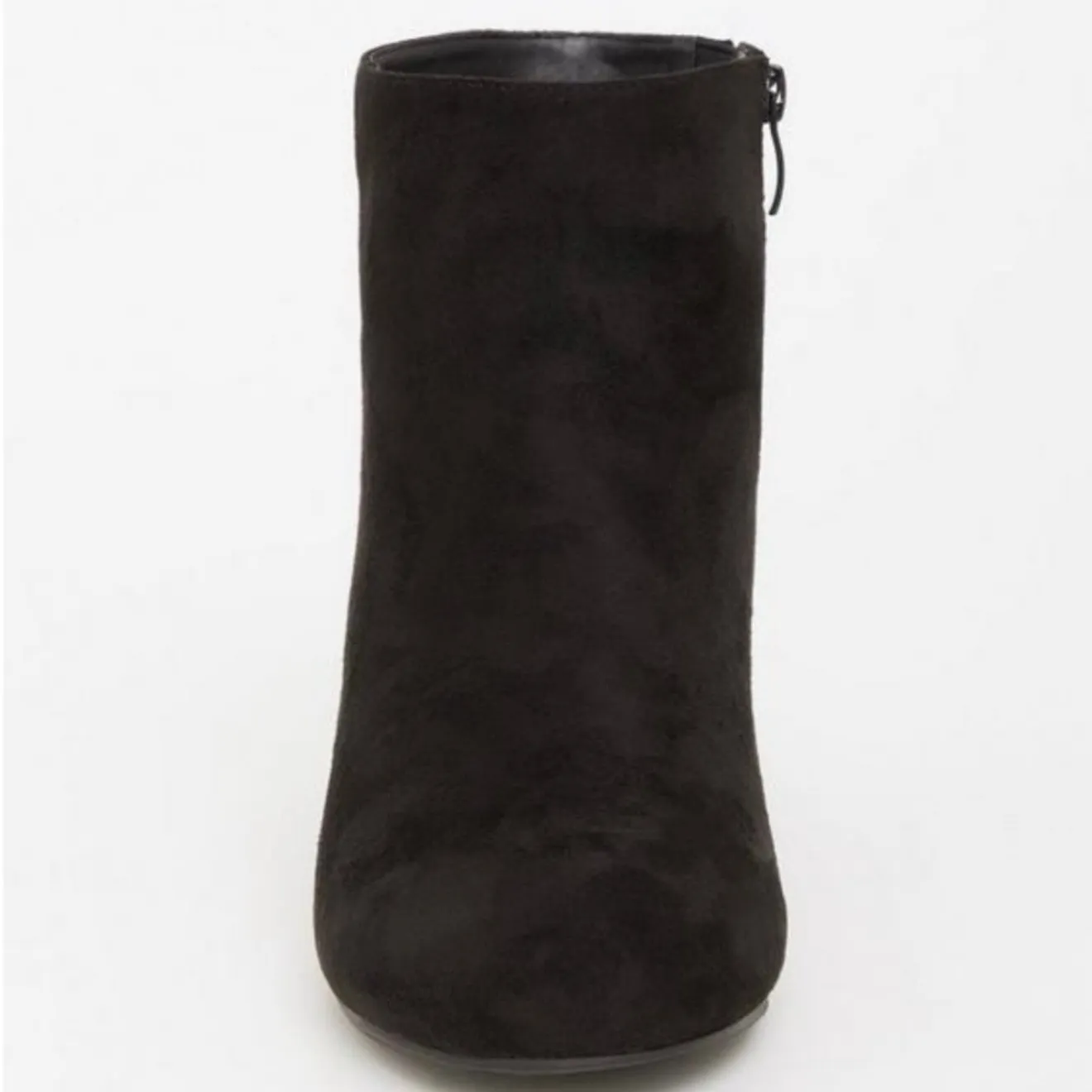 Torrid Black Faux Suede Block Heel Bootie (Wide Width) - Image 5