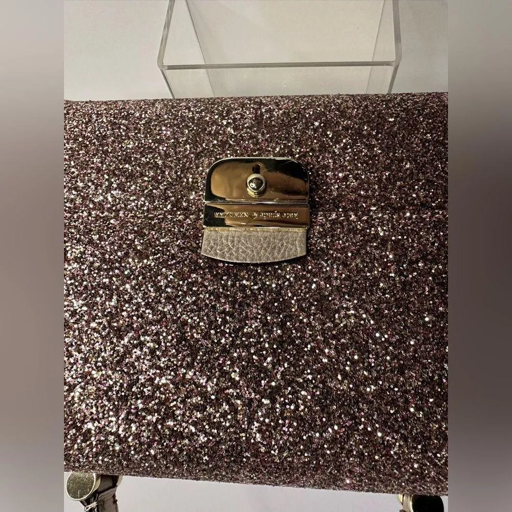 Kate Spade Sunset Lane Brynlee Crossbody Bag Purse Glitter Rosegold Sparkle NWOT - Image 4